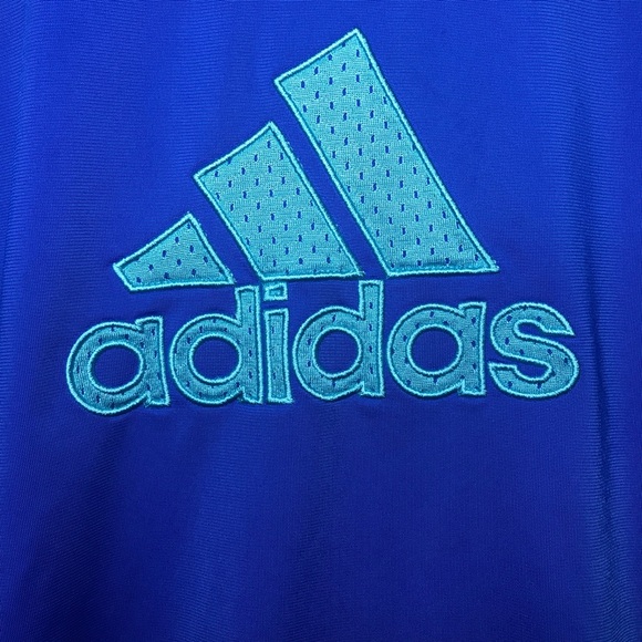 Adidas - Zip Up Jacket Blue Boys Size 14 - Picture 5 of 6